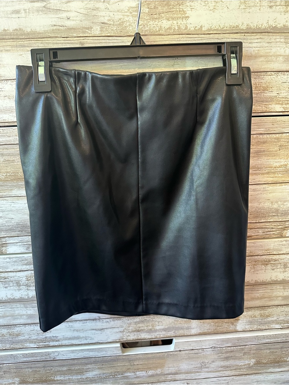 🖤 Dynamite Black Faux Leather Pencil Skirt Small Vegan Leather